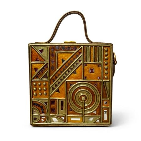 Mini Party Lippan Art Handcrafted Square Sling Bag